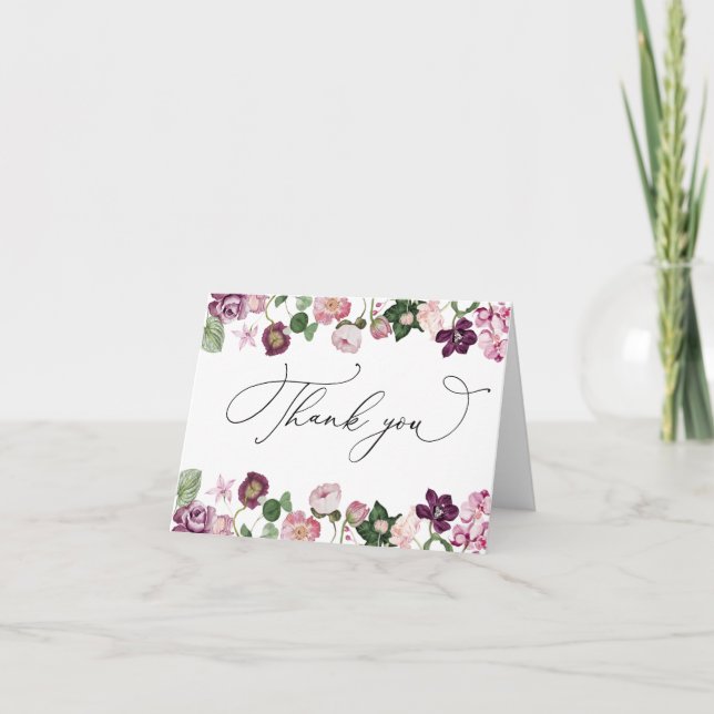Tarjeta de agradecimiento de ducha de novia modern (Anverso)