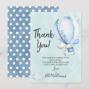 Tarjeta de agradecimiento de Elephant Baby Shower