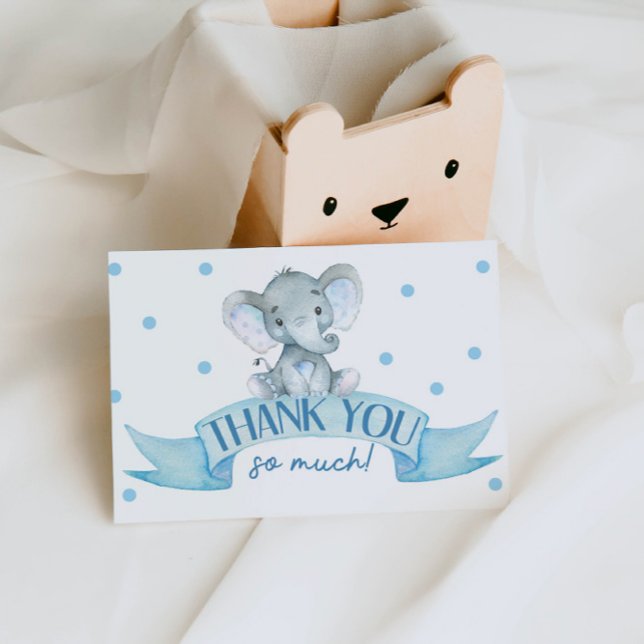 Tarjeta de agradecimiento de Elephant Baby Shower (Subido por el creador)