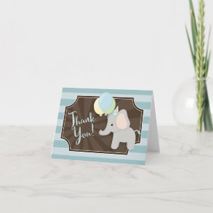 Tarjeta de agradecimiento de Elephant Baby Shower