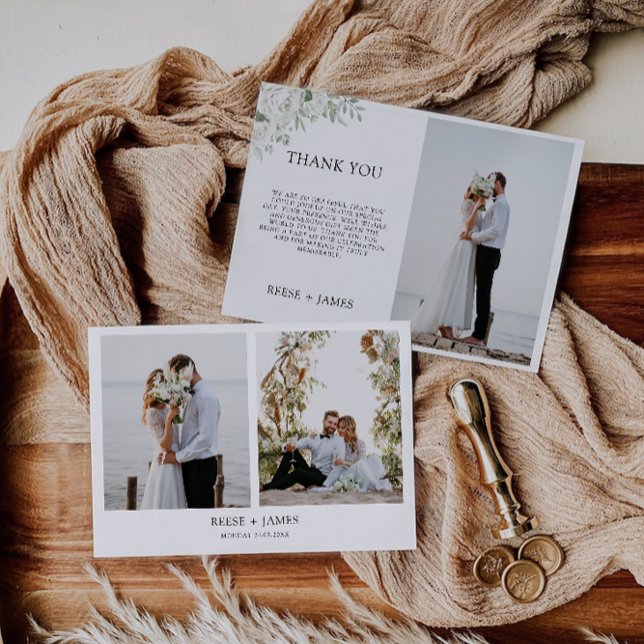 Tarjeta de agradecimiento de Emerald Green Boda (Emerald Green Wedding Thank You Card)
