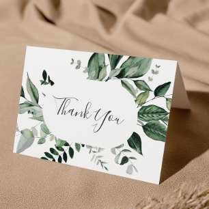 Tarjeta de agradecimiento de Emerald Greenery