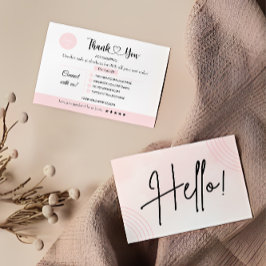 Tarjeta de agradecimiento de empresa impresa