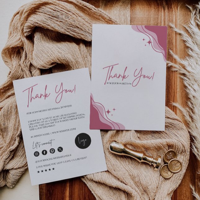 Tarjeta de agradecimiento de empresa impresa, (Printable Business Thank You Card,)