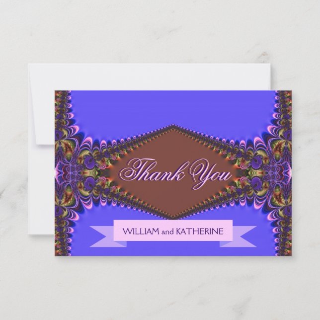 Tarjeta de agradecimiento de encaje elegante (Anverso)