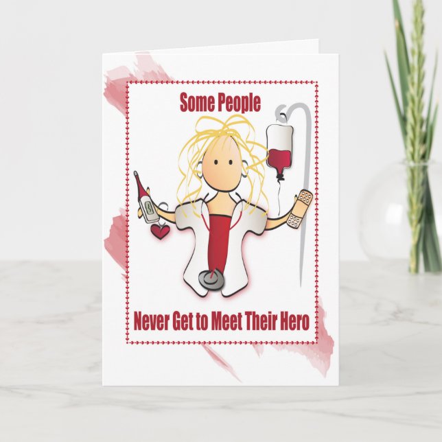 Tarjeta de agradecimiento de enfermera (Anverso)