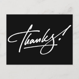 Tarjeta de agradecimiento de escritura moderna en 