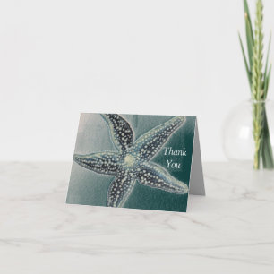 Tarjeta de agradecimiento de estrella de mar