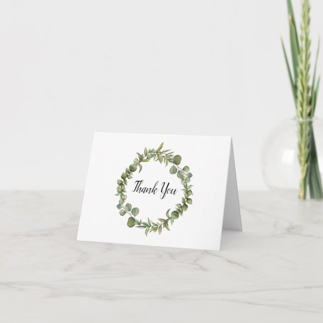 Tarjeta de agradecimiento de eucalipto de bosque r (Anverso)
