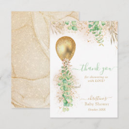 Tarjeta de agradecimiento de Eucalyptus Gold Ballo