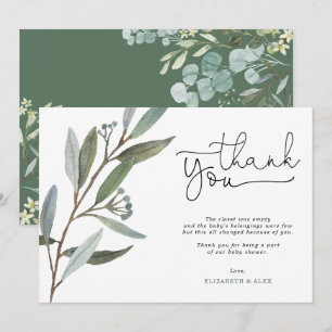 Tarjeta de agradecimiento de Eucalyptus Greenery B