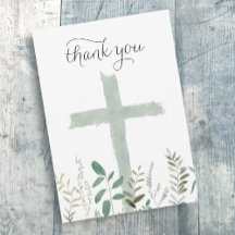 tarjeta de agradecimiento de evento religioso