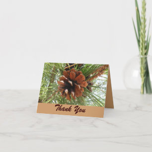 Tarjeta de agradecimiento de Evergreen y Pinecone