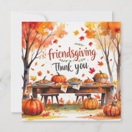 Tarjeta de agradecimiento de Fall Friendding