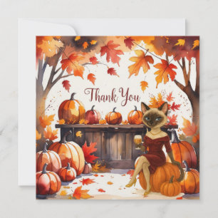 Tarjeta de agradecimiento de Fall Friendding