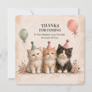 Tarjeta de agradecimiento de fiesta de cumpleaños 