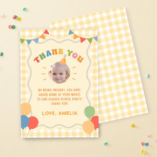 Tarjeta de agradecimiento de fiesta de cumpleaños