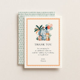 Tarjeta de agradecimiento de fiesta de cumpleaños 