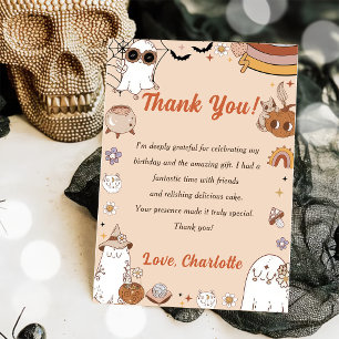 Tarjeta de agradecimiento de fiesta de fantasma li