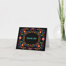 Tarjeta de agradecimiento de Fiesta Mexicana
