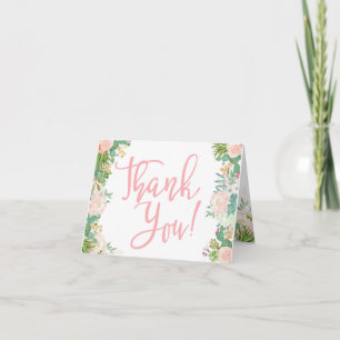 Tarjeta de agradecimiento de Fiesta Rubor Floral S