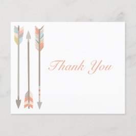 Tarjeta de agradecimiento de flecha