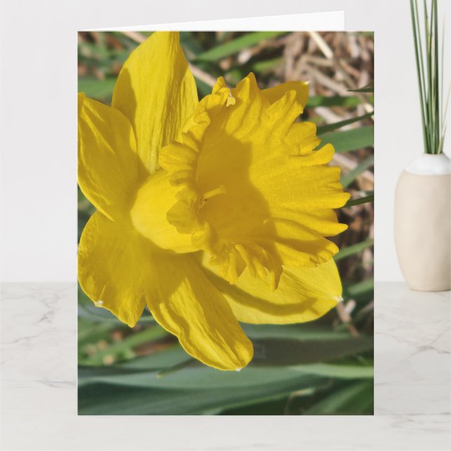 Tarjeta de agradecimiento de flor amarilla (Anverso)
