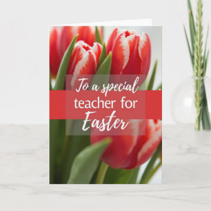 Tarjeta de agradecimiento de flor blanca roja