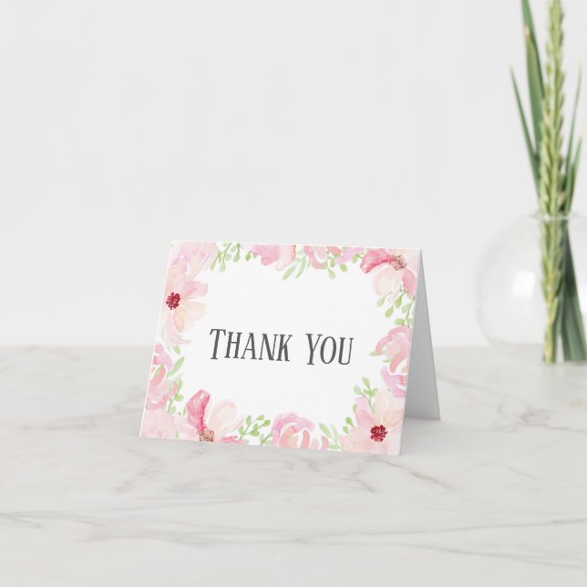 Tarjeta de agradecimiento de flor de anemone de ac (Anverso)