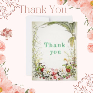 Tarjeta de agradecimiento de flor de bonito para l