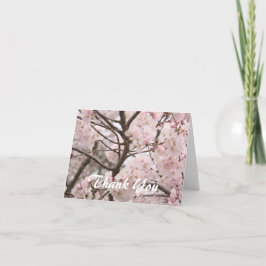 Tarjeta de agradecimiento de flor de cerezo