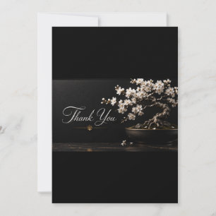 Tarjeta de agradecimiento de flor de cerezo Bonsai