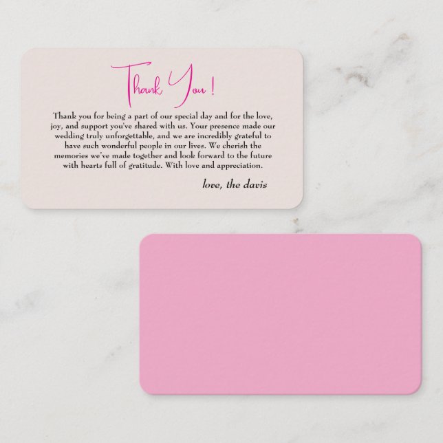 tarjeta de agradecimiento de flor de cerezo japone (Anverso / Reverso)