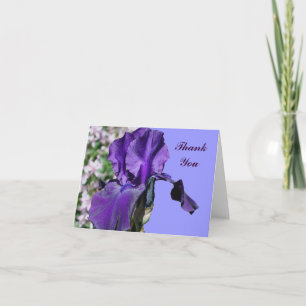 Tarjeta De Agradecimiento De Flor De Iris Púrpura