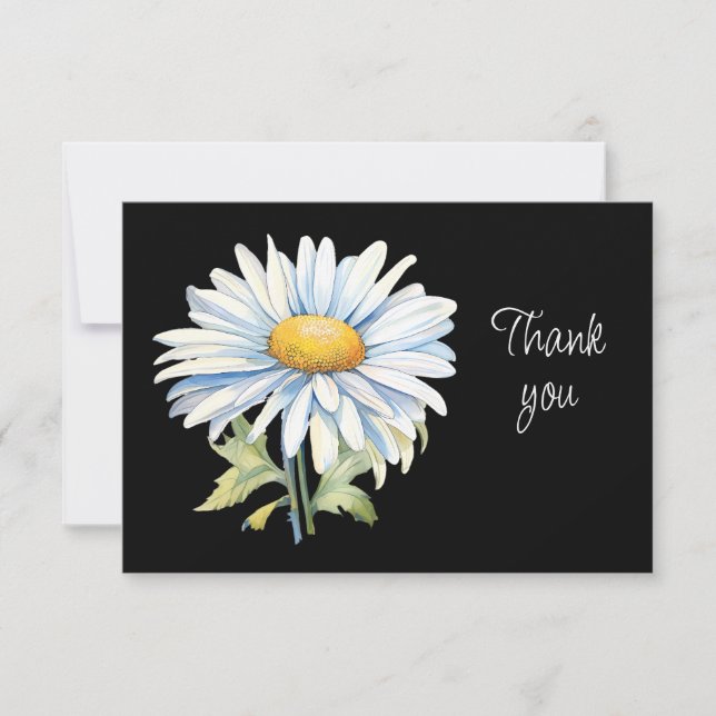 Tarjeta de agradecimiento de flor de jardín de mar (Anverso)