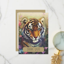 Tarjeta de agradecimiento de Flor de Tigre