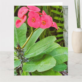 Tarjeta de agradecimiento de flor rosa