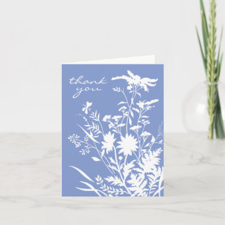 Tarjeta de agradecimiento de flor silvestre