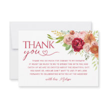 Tarjeta de agradecimiento de Floral de Otoño, Flor