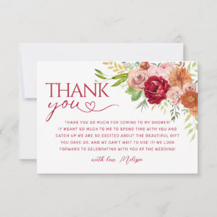 Tarjeta de agradecimiento de Floral de Otoño, Flor