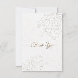 Tarjeta De Agradecimiento De Floral Elegante De Ma