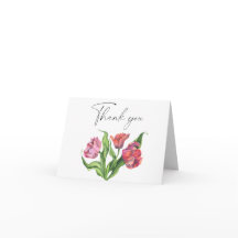 Tarjeta de agradecimiento de flores de bouquet de