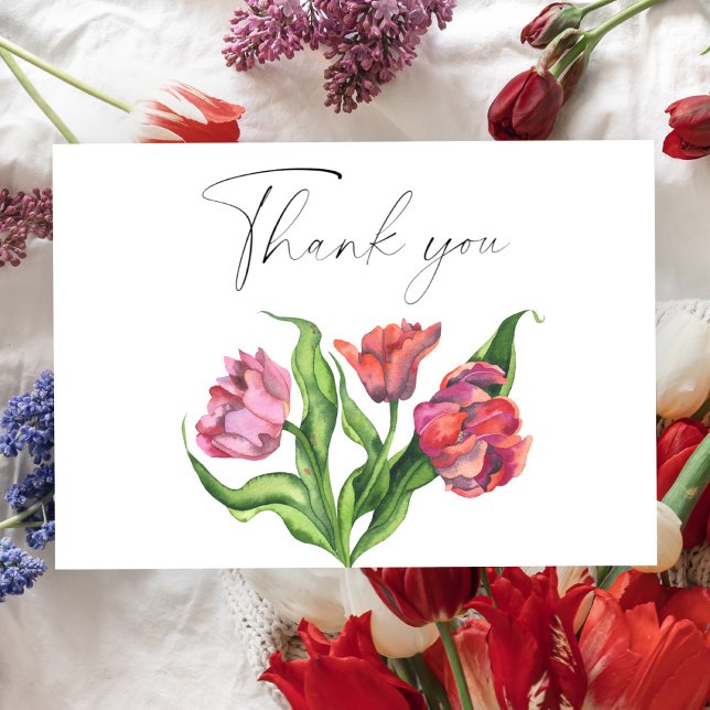Tarjeta de agradecimiento de flores de bouquet de  (Subido por el creador)