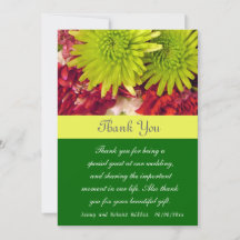 tarjeta de agradecimiento de flores de crisantemo