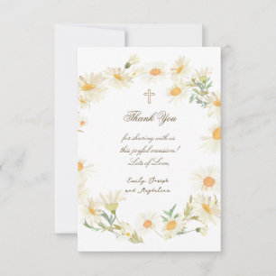 tarjeta de agradecimiento de flores de evento reli