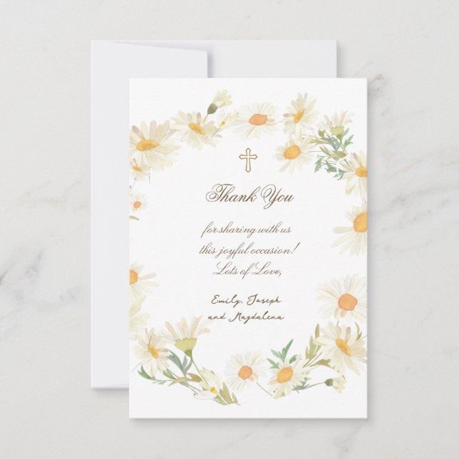tarjeta de agradecimiento de flores de evento reli (Anverso)