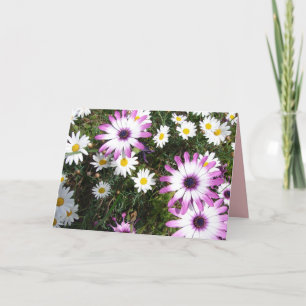 Tarjeta de agradecimiento de flores de jardín de m
