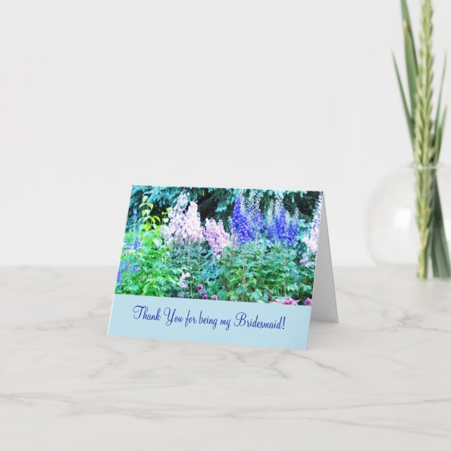 Tarjeta de agradecimiento de flores de jardín ingl (Anverso)