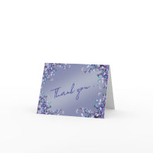 Tarjeta de agradecimiento de flores de lila primav
