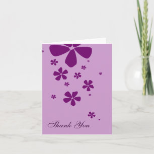 Tarjeta de agradecimiento de flores de lila simple